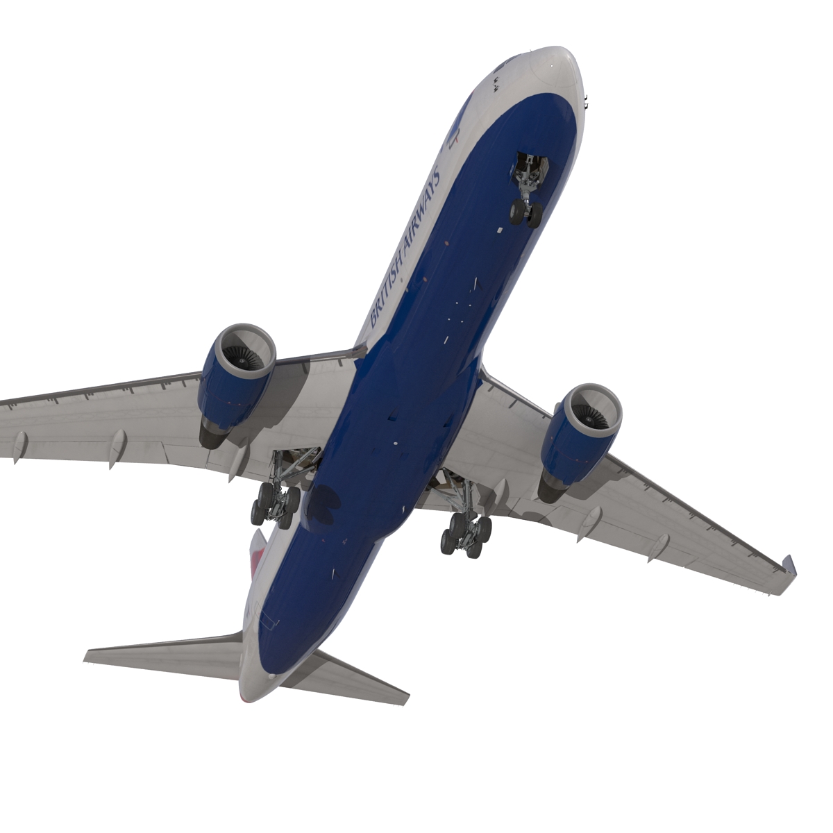 3D Boeing 767 300F British Airways Rigged model