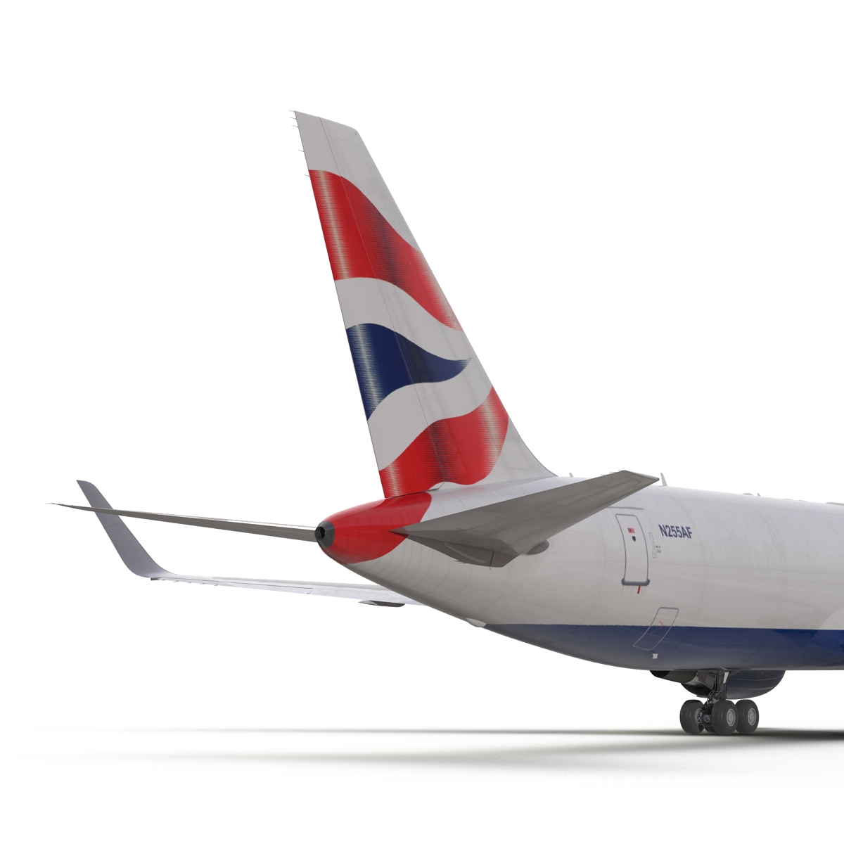 3D Boeing 767 300F British Airways Rigged model