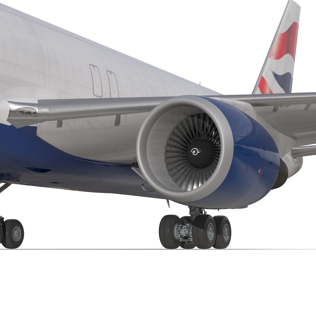 3D Boeing 767 300F British Airways Rigged model