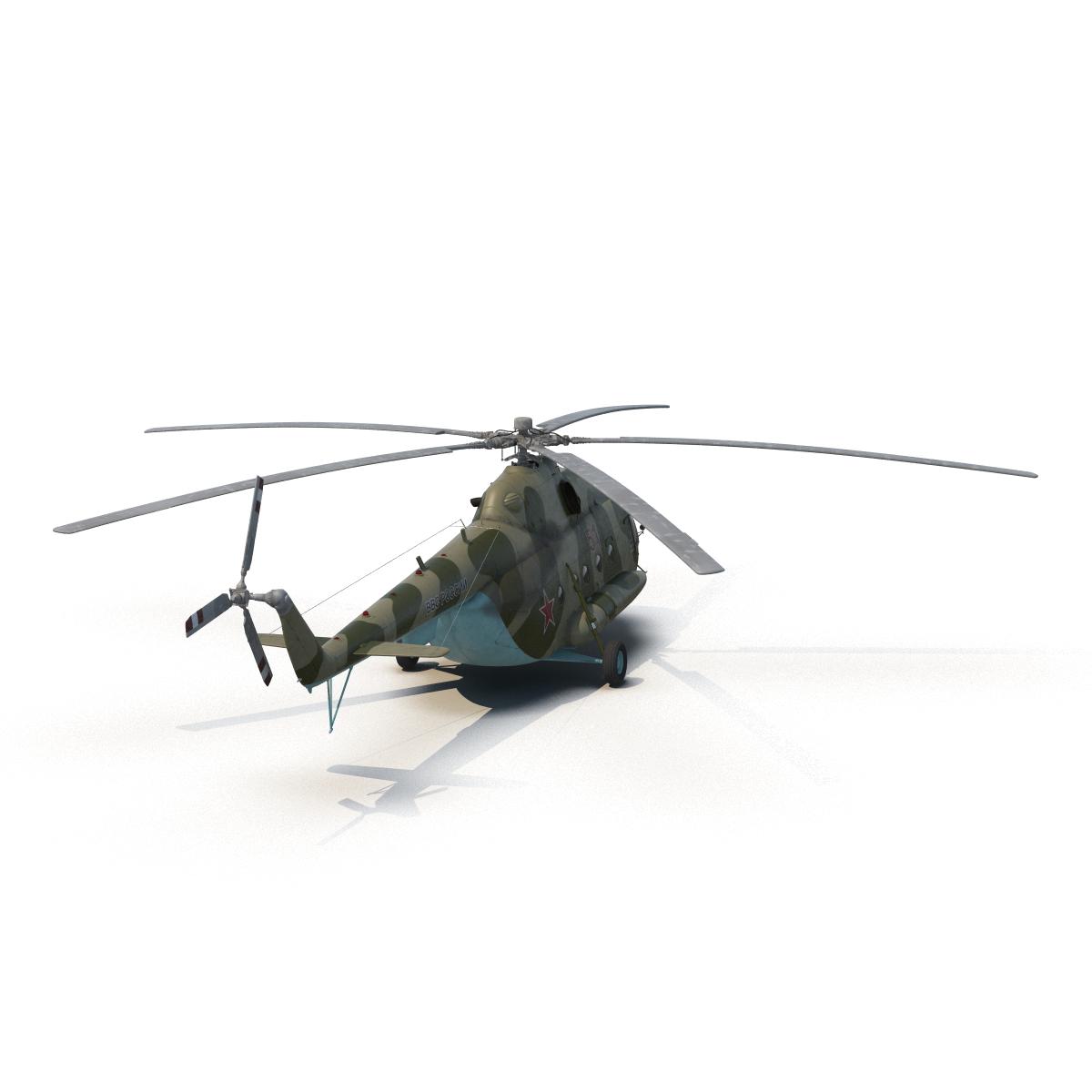 Mi 8 Hip Russian Millitary Medium Transport Helicopter 3D model