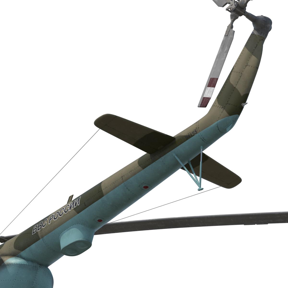 Mi 8 Hip Russian Millitary Medium Transport Helicopter 3D model