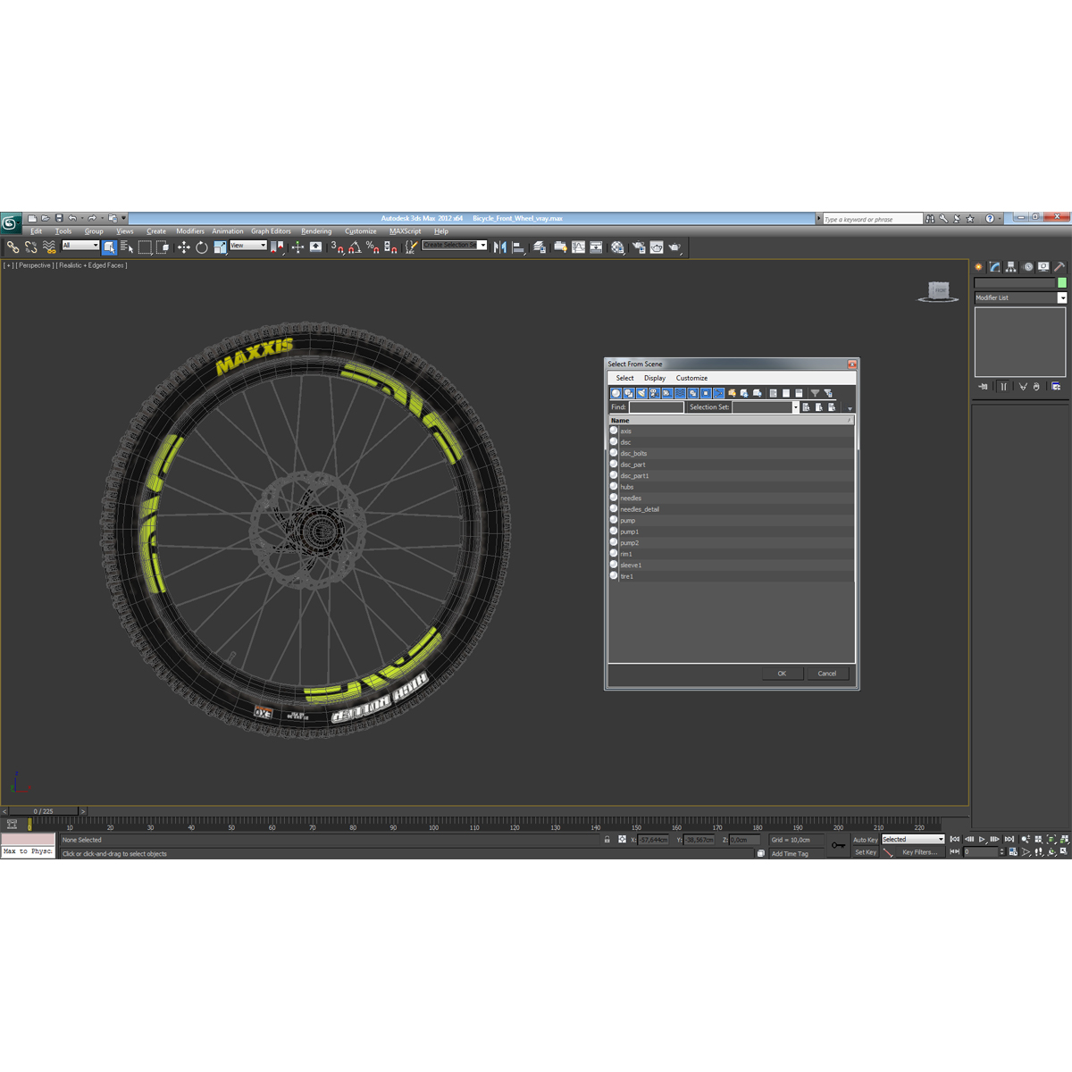 Bicycle Front Wheel 3D model