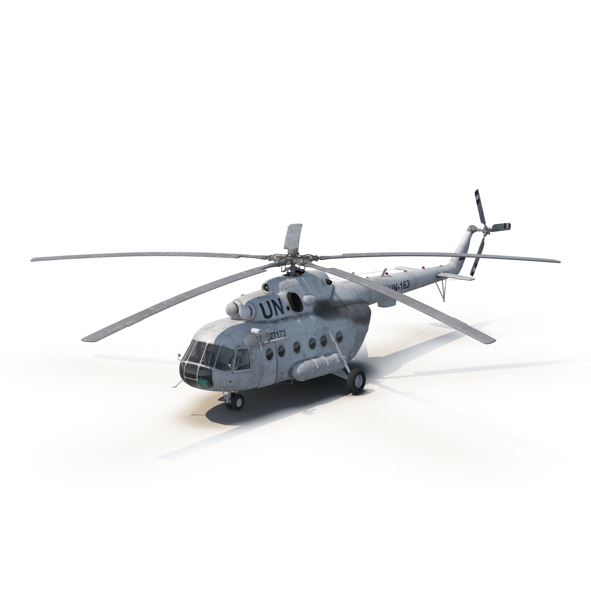 3D Mi 8 Hip United Nations Medium Transport Helicopter