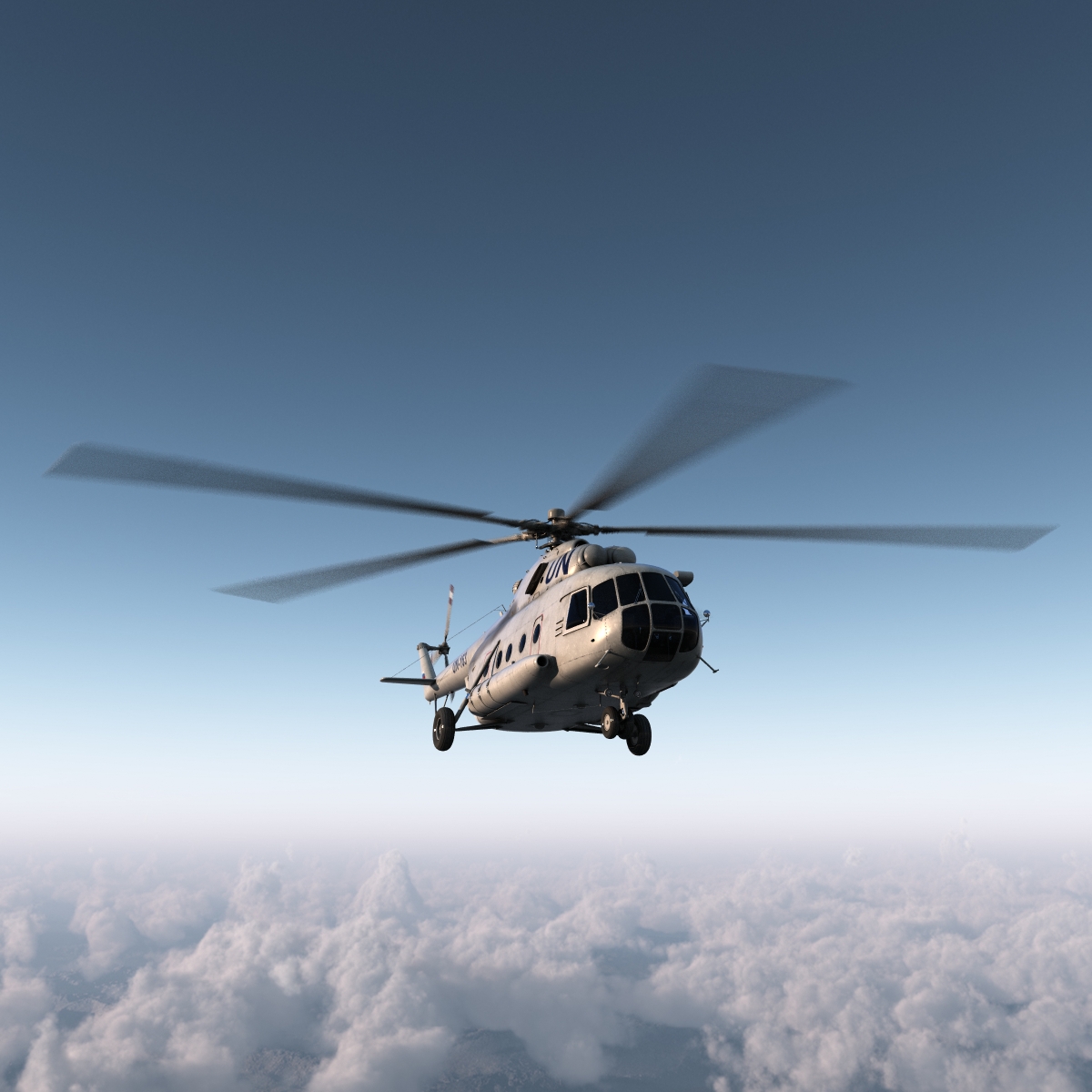 3D Mi 8 Hip United Nations Medium Transport Helicopter