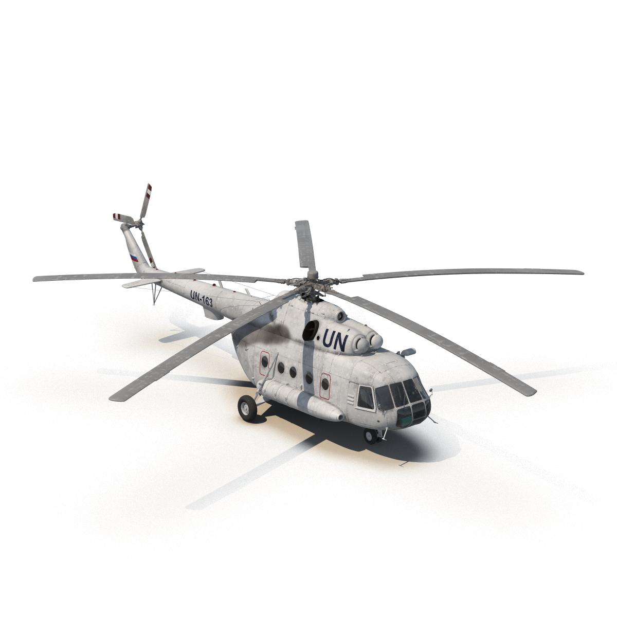 3D Mi 8 Hip United Nations Medium Transport Helicopter