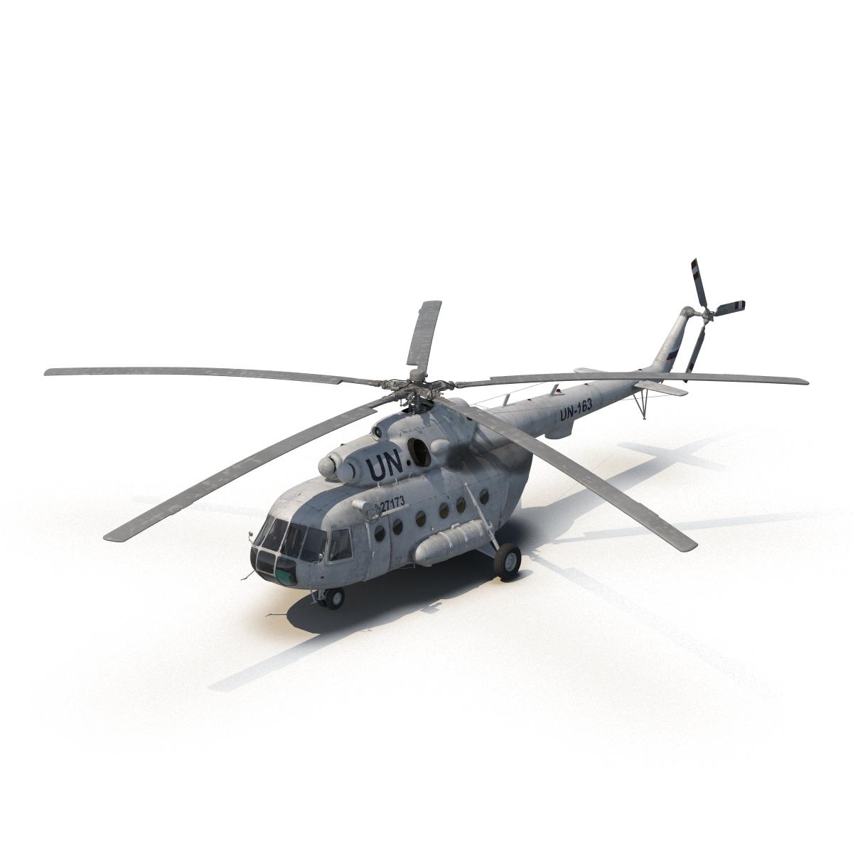 3D Mi 8 Hip United Nations Medium Transport Helicopter