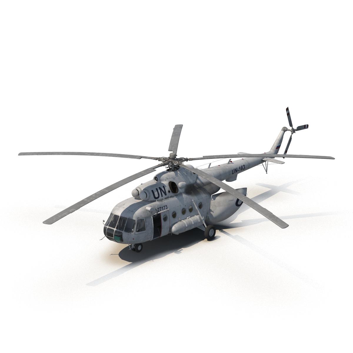 3D Mi 8 Hip United Nations Medium Transport Helicopter