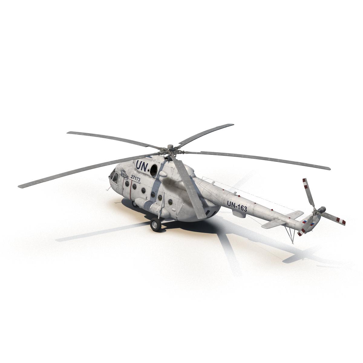 3D Mi 8 Hip United Nations Medium Transport Helicopter