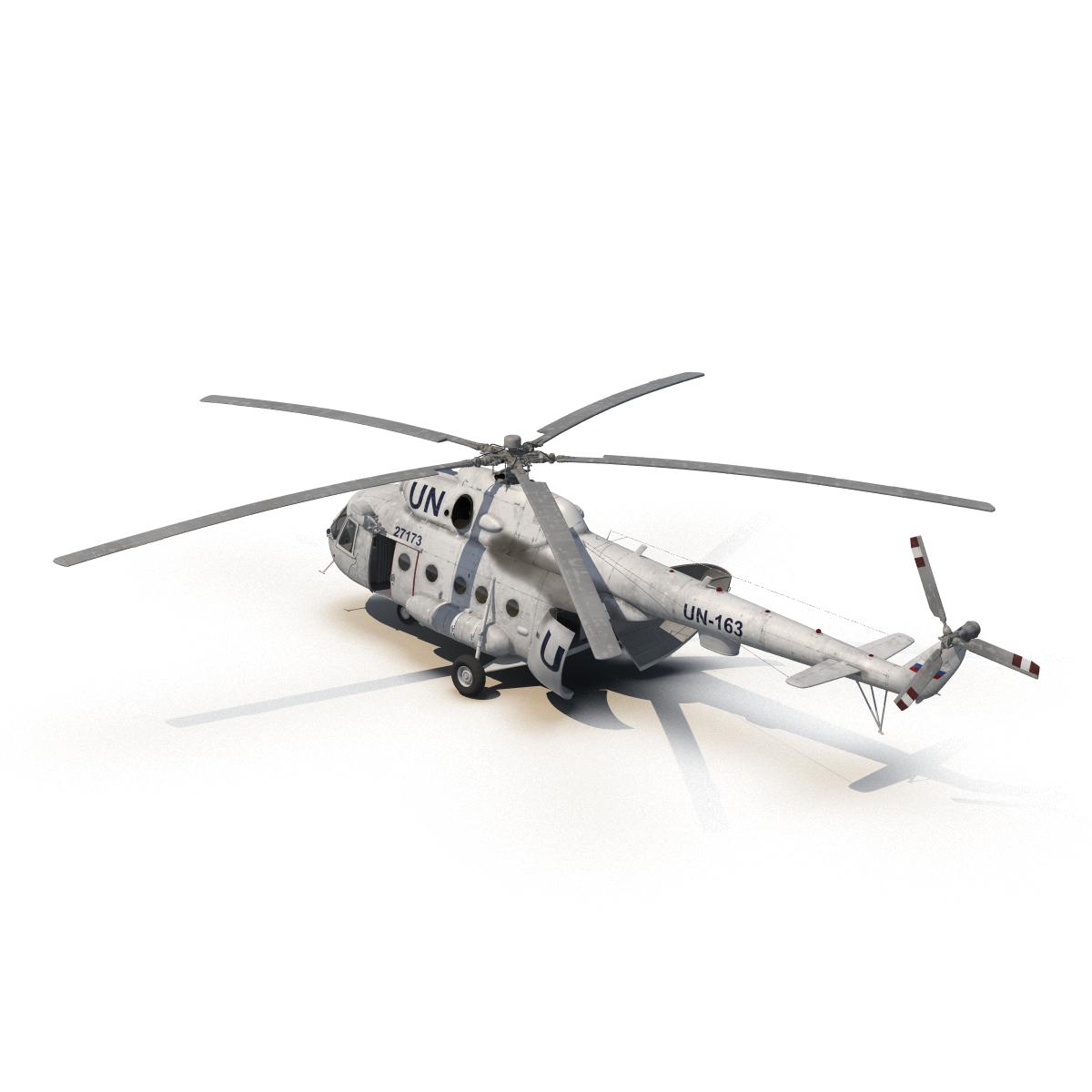 3D Mi 8 Hip United Nations Medium Transport Helicopter