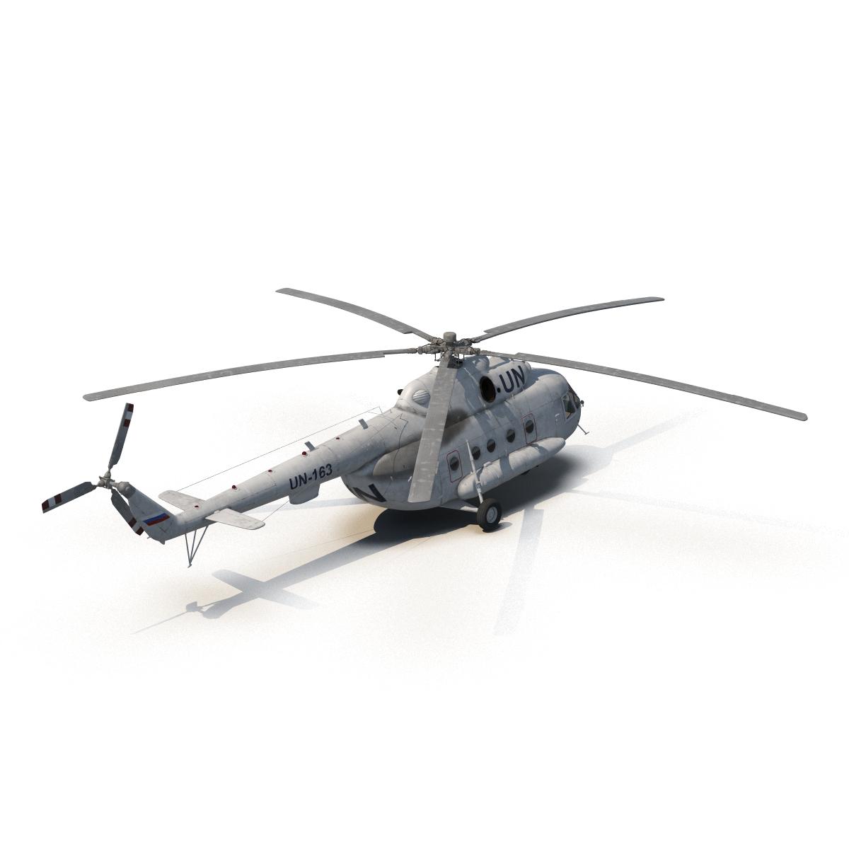 3D Mi 8 Hip United Nations Medium Transport Helicopter