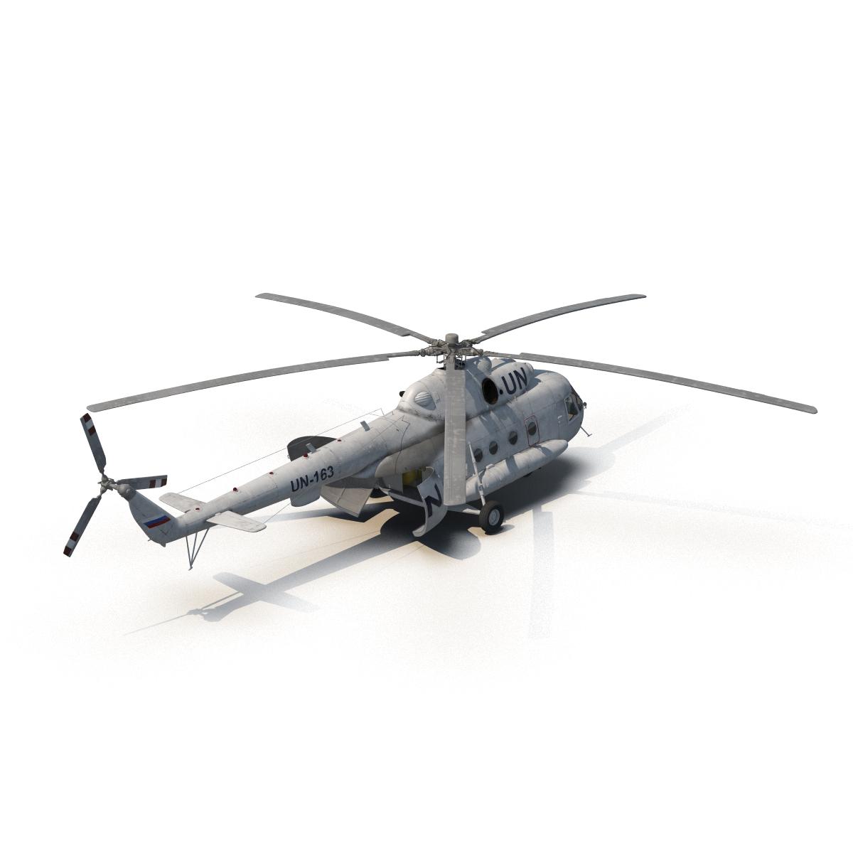 3D Mi 8 Hip United Nations Medium Transport Helicopter