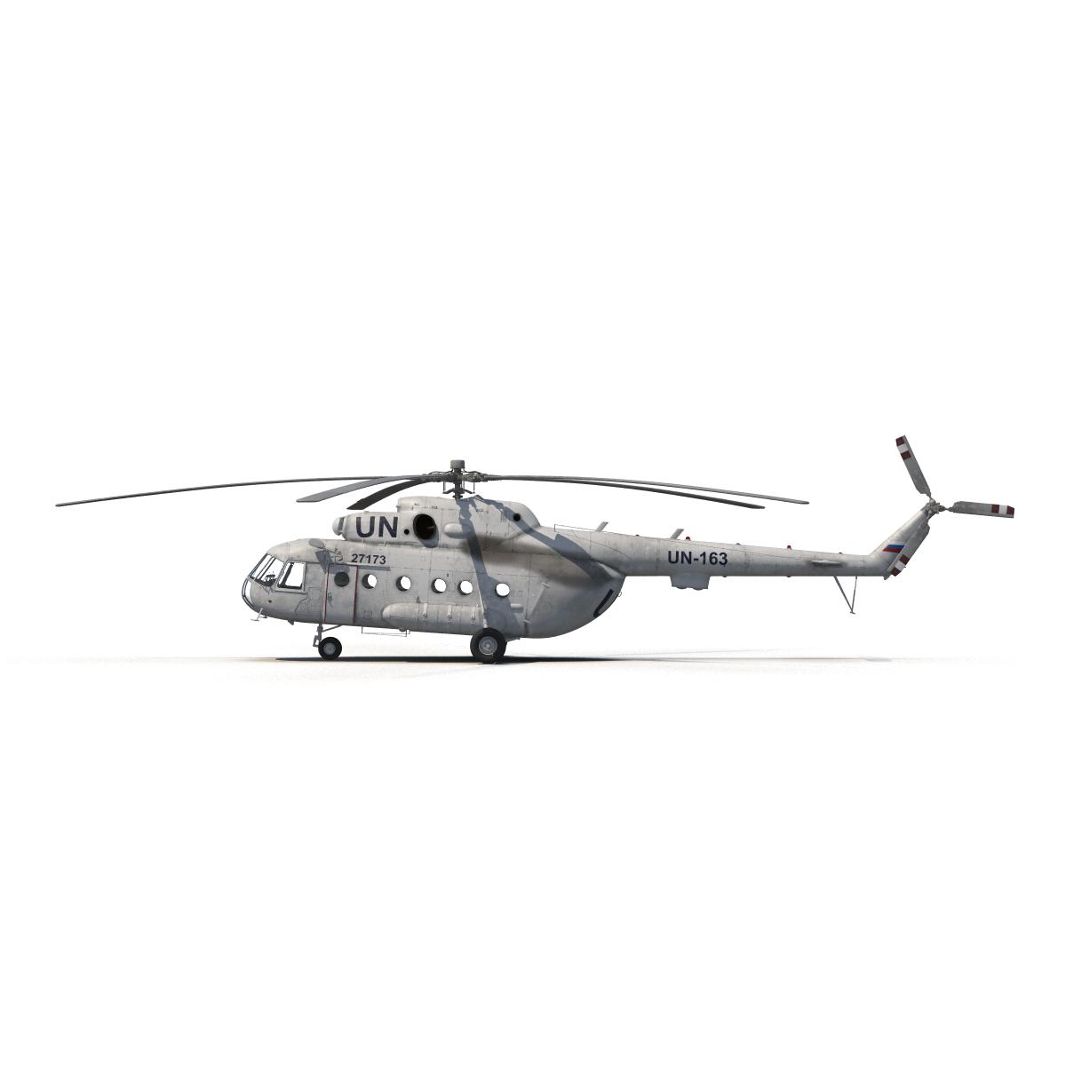 3D Mi 8 Hip United Nations Medium Transport Helicopter