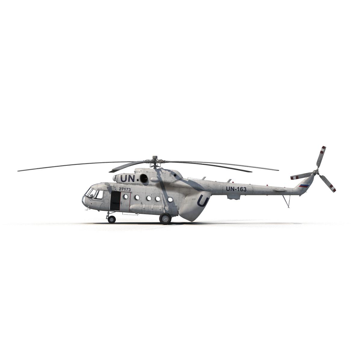 3D Mi 8 Hip United Nations Medium Transport Helicopter