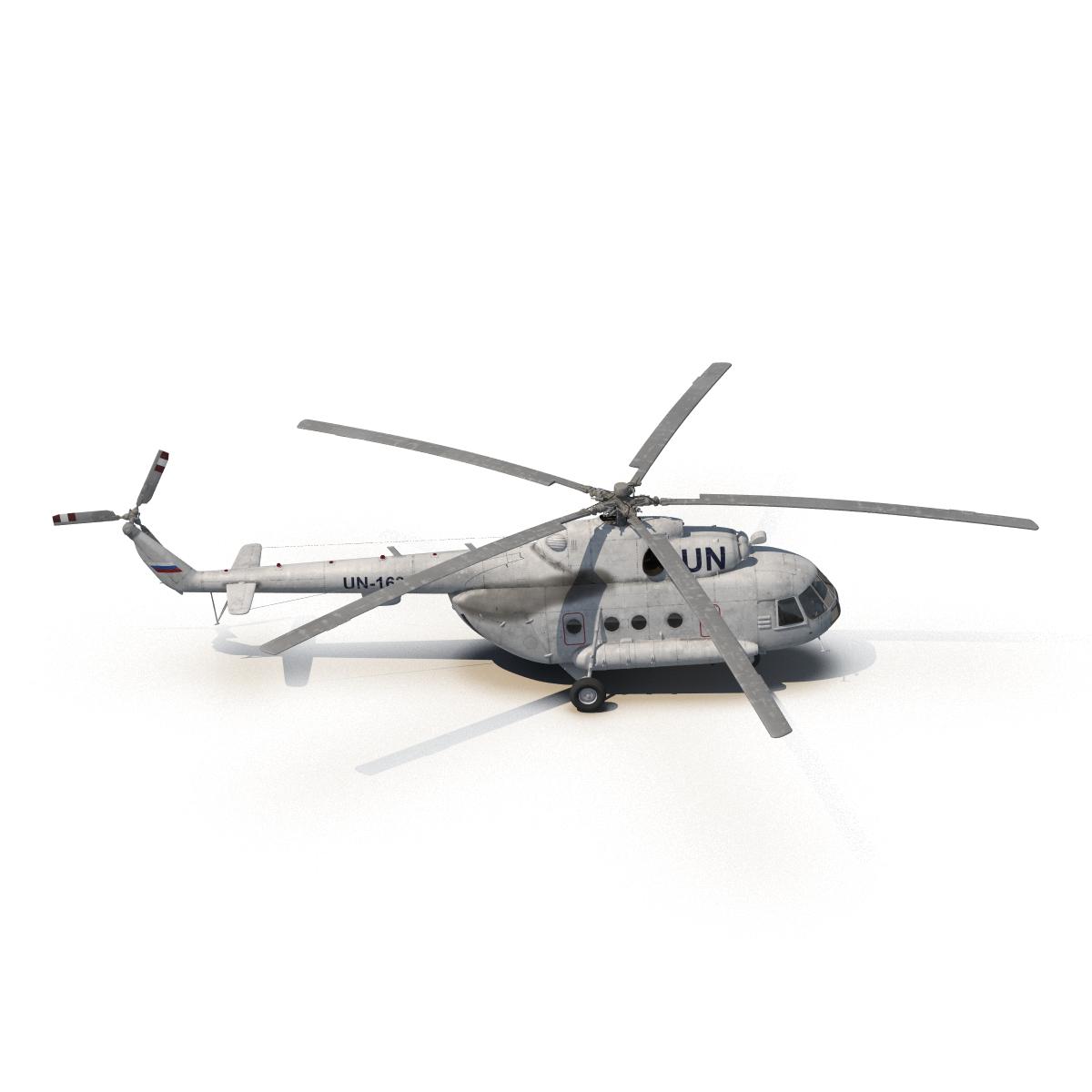 3D Mi 8 Hip United Nations Medium Transport Helicopter