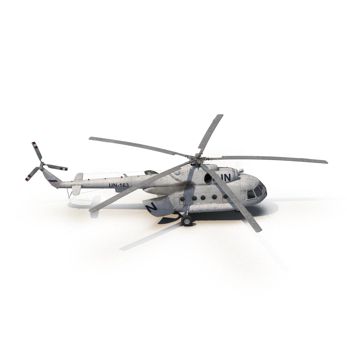 3D Mi 8 Hip United Nations Medium Transport Helicopter