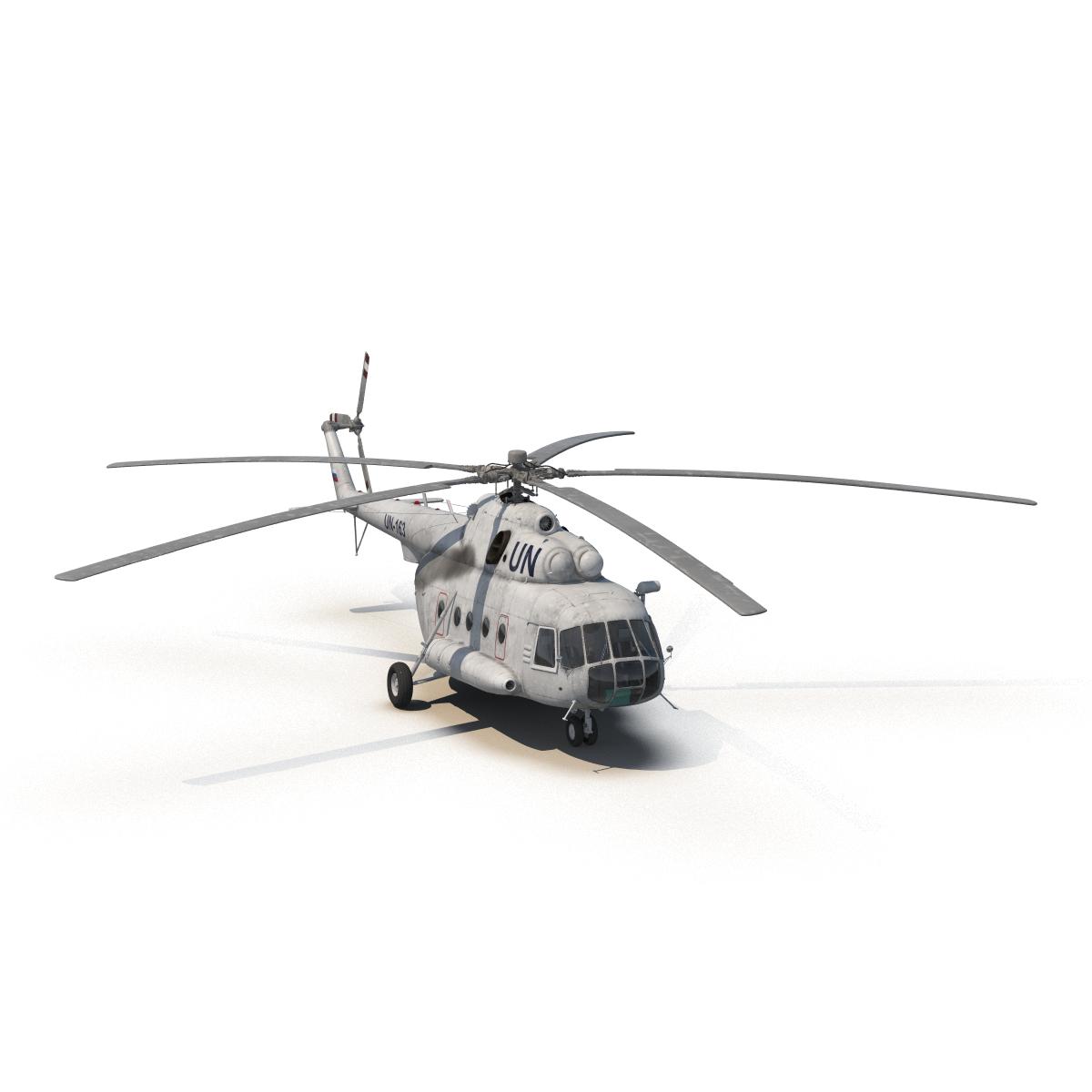 3D Mi 8 Hip United Nations Medium Transport Helicopter