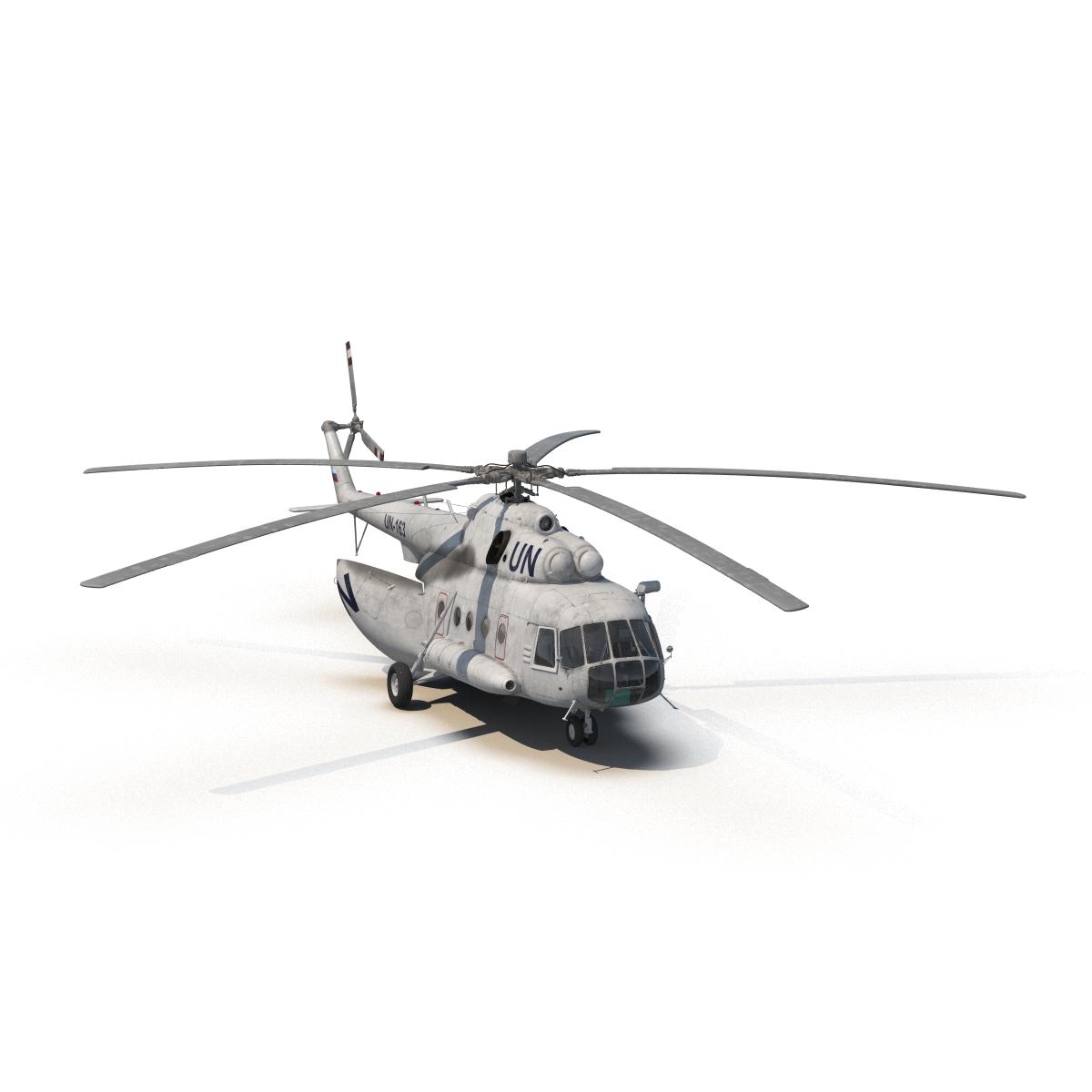 3D Mi 8 Hip United Nations Medium Transport Helicopter