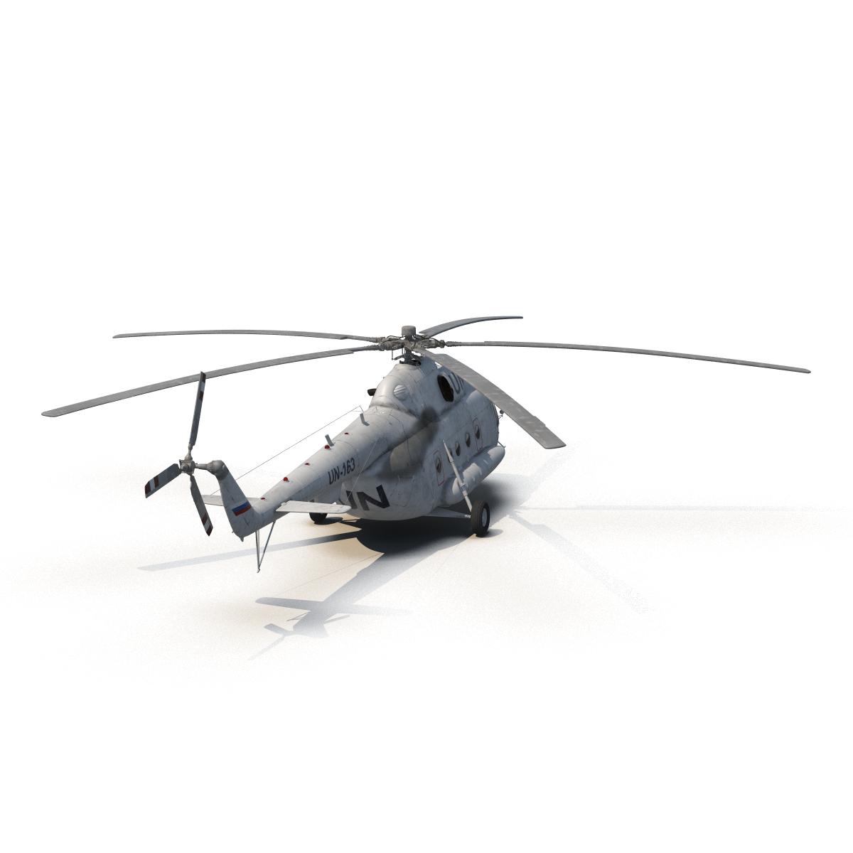 3D Mi 8 Hip United Nations Medium Transport Helicopter