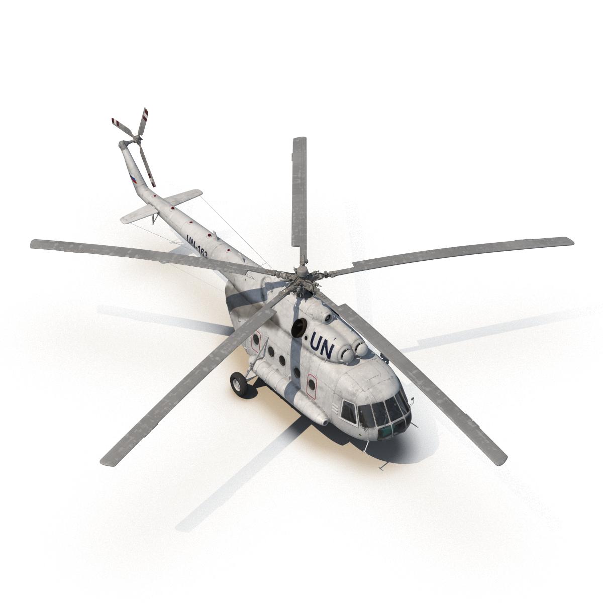 3D Mi 8 Hip United Nations Medium Transport Helicopter