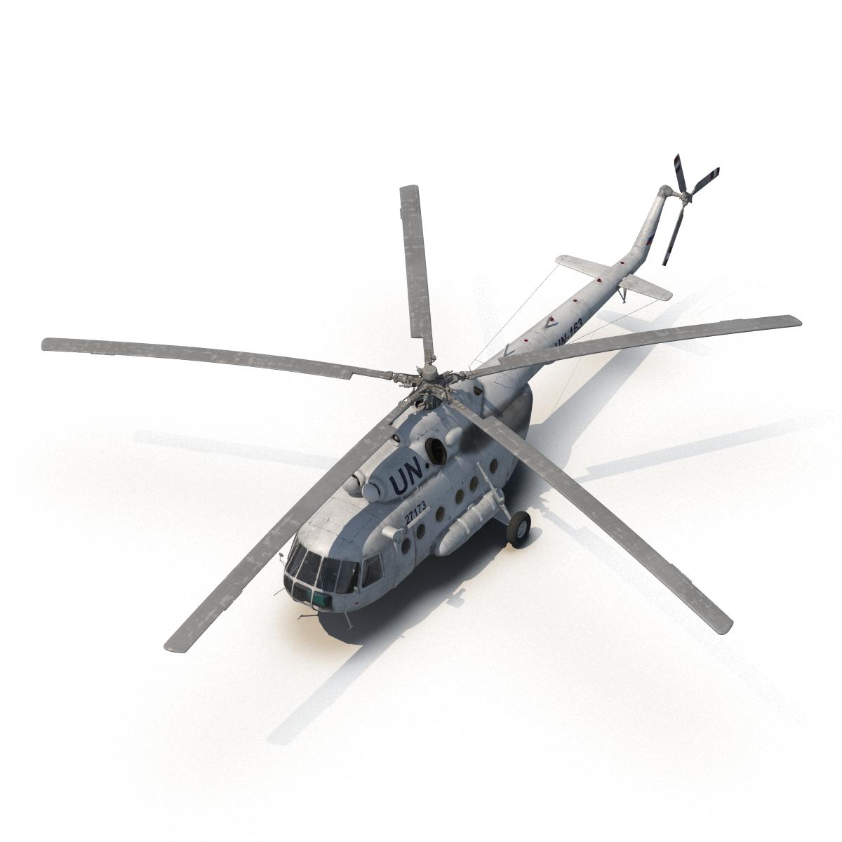 3D Mi 8 Hip United Nations Medium Transport Helicopter