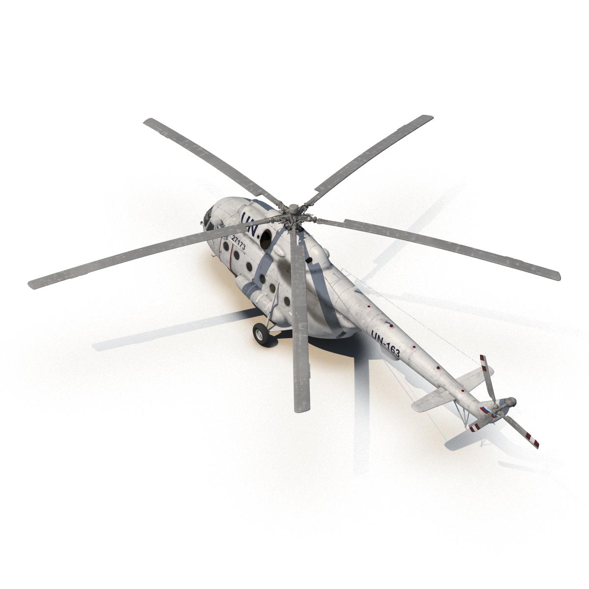 3D Mi 8 Hip United Nations Medium Transport Helicopter