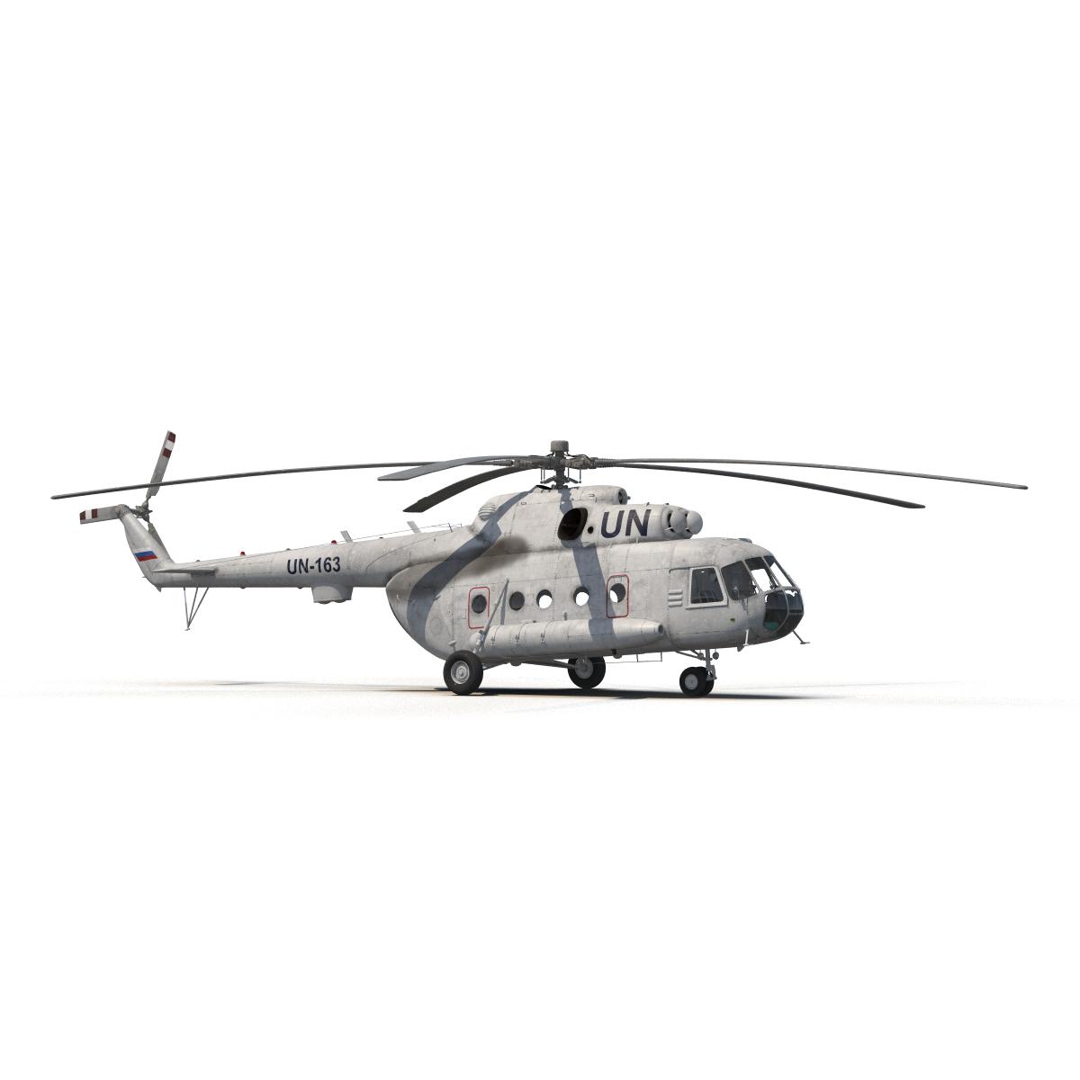 3D Mi 8 Hip United Nations Medium Transport Helicopter