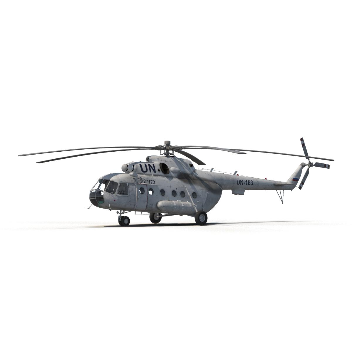 3D Mi 8 Hip United Nations Medium Transport Helicopter