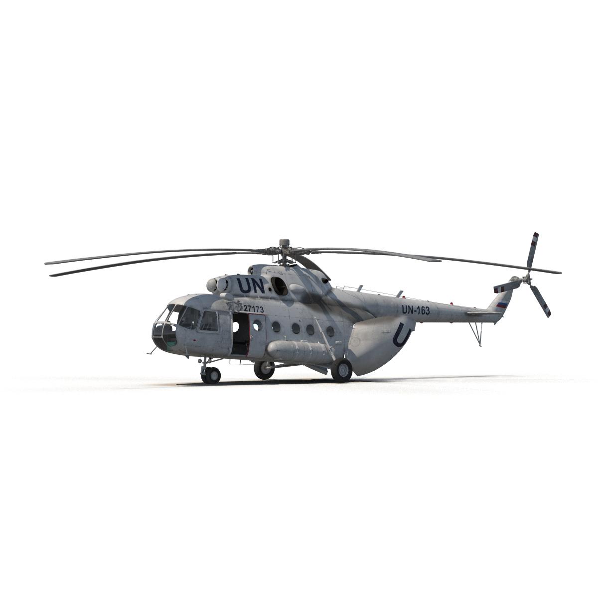 3D Mi 8 Hip United Nations Medium Transport Helicopter