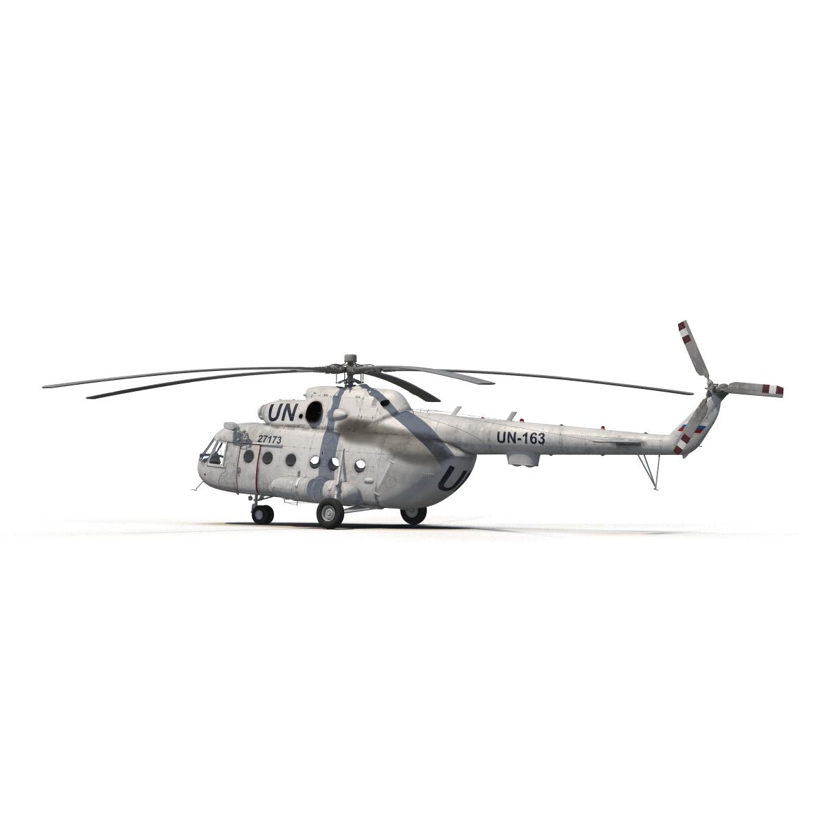 3D Mi 8 Hip United Nations Medium Transport Helicopter