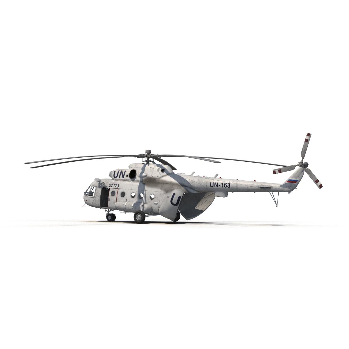 3D Mi 8 Hip United Nations Medium Transport Helicopter