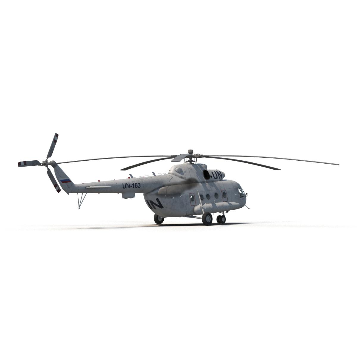 3D Mi 8 Hip United Nations Medium Transport Helicopter