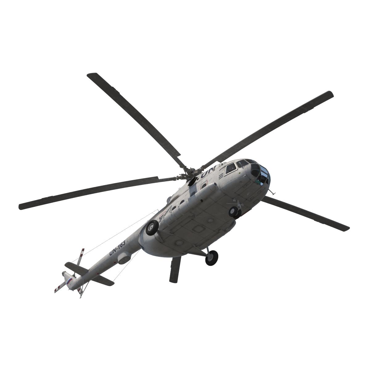 3D Mi 8 Hip United Nations Medium Transport Helicopter