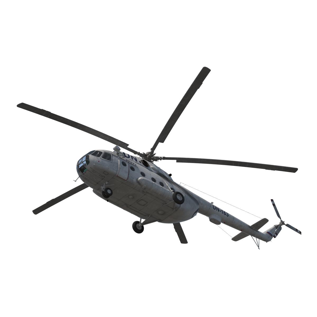 3D Mi 8 Hip United Nations Medium Transport Helicopter