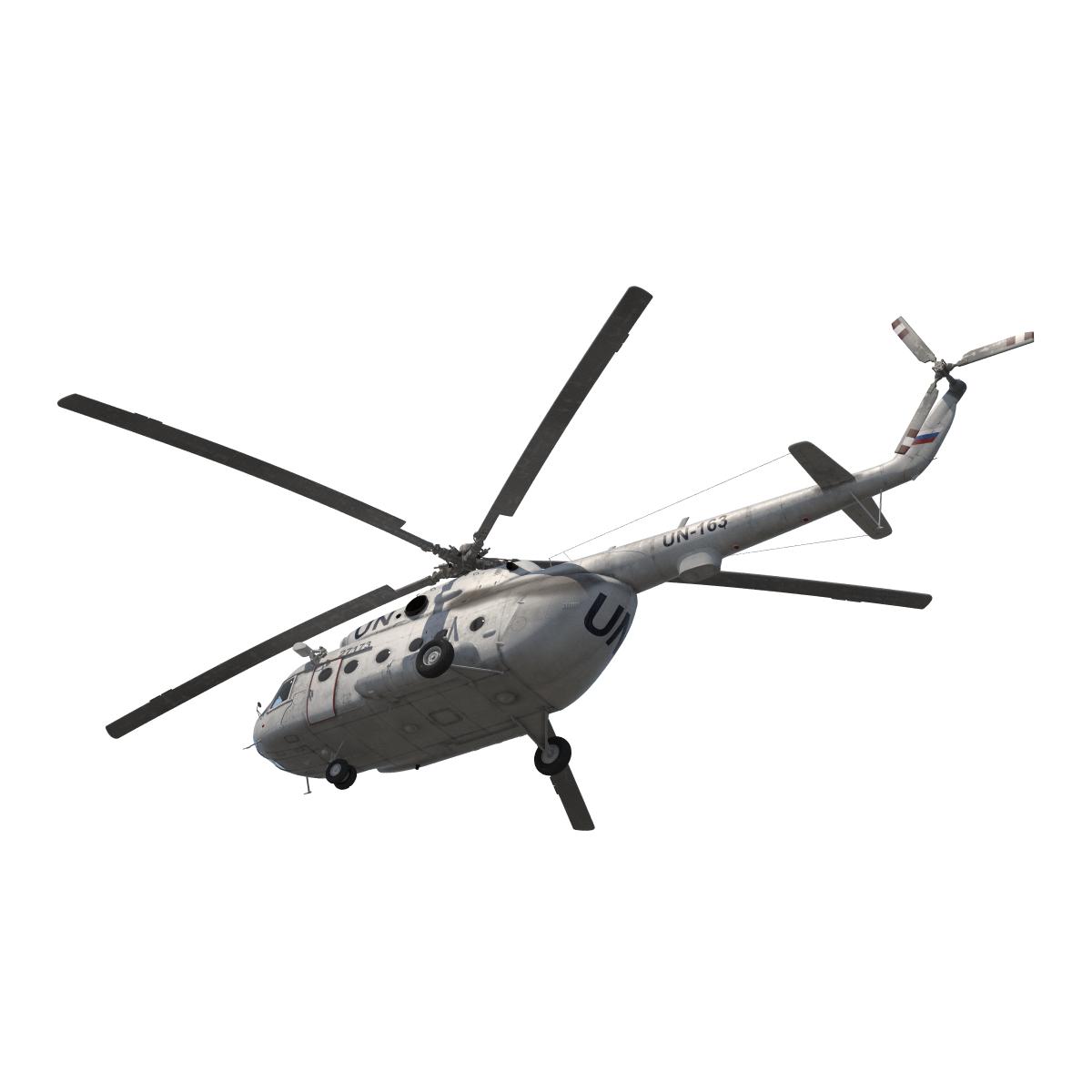 3D Mi 8 Hip United Nations Medium Transport Helicopter