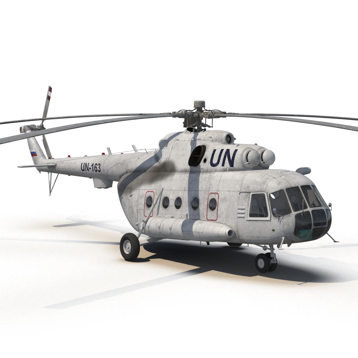 3D Mi 8 Hip United Nations Medium Transport Helicopter