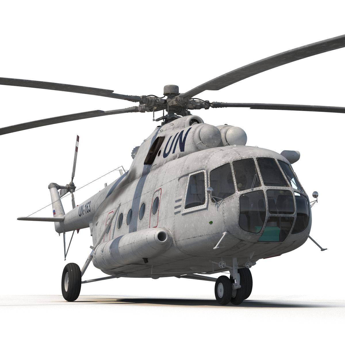 3D Mi 8 Hip United Nations Medium Transport Helicopter