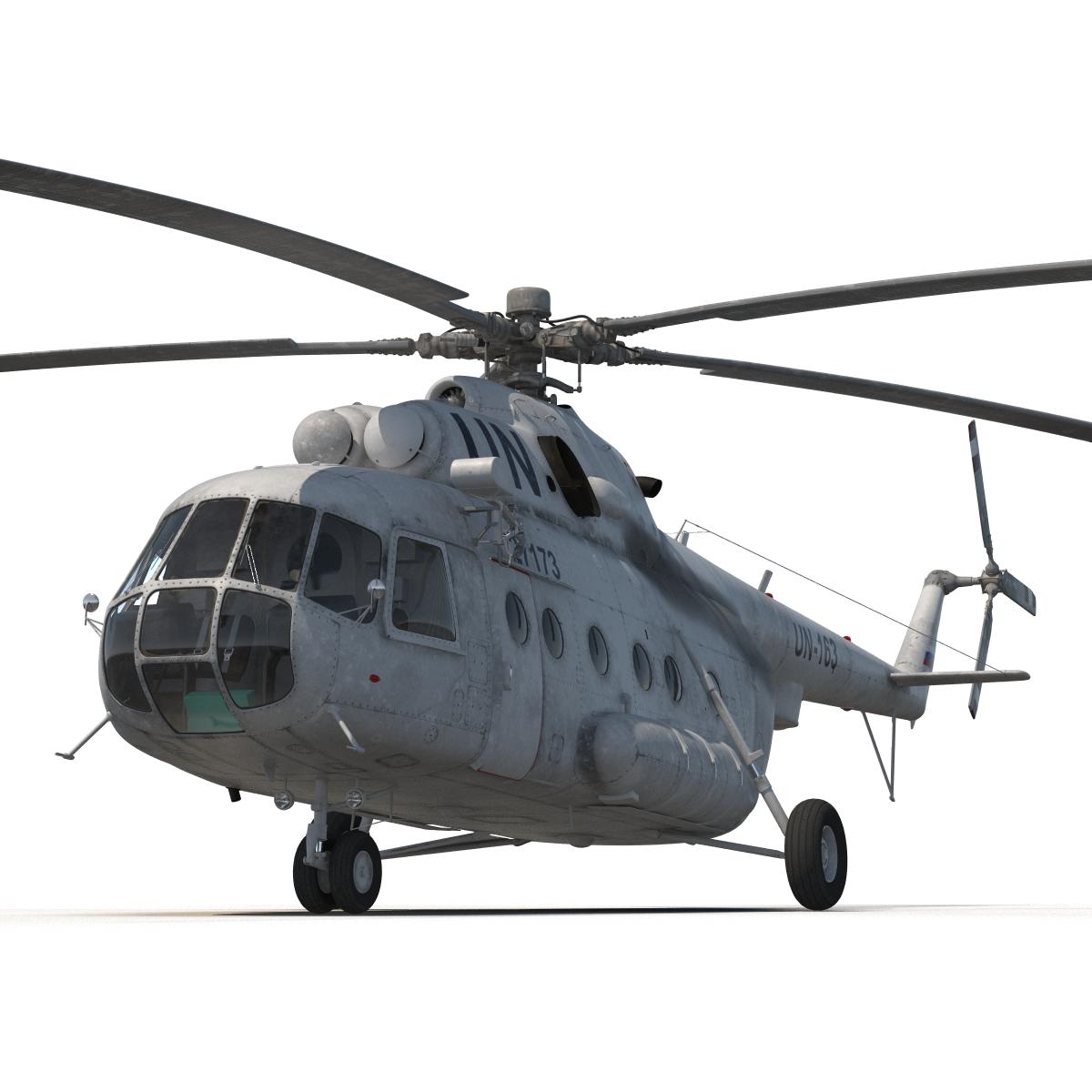 3D Mi 8 Hip United Nations Medium Transport Helicopter