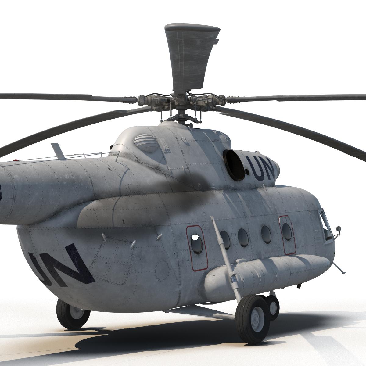 3D Mi 8 Hip United Nations Medium Transport Helicopter