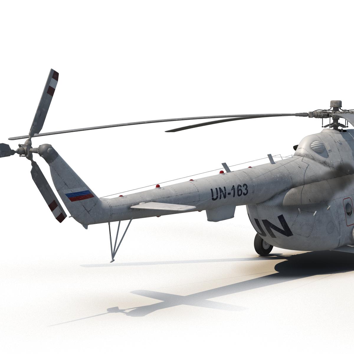 3D Mi 8 Hip United Nations Medium Transport Helicopter