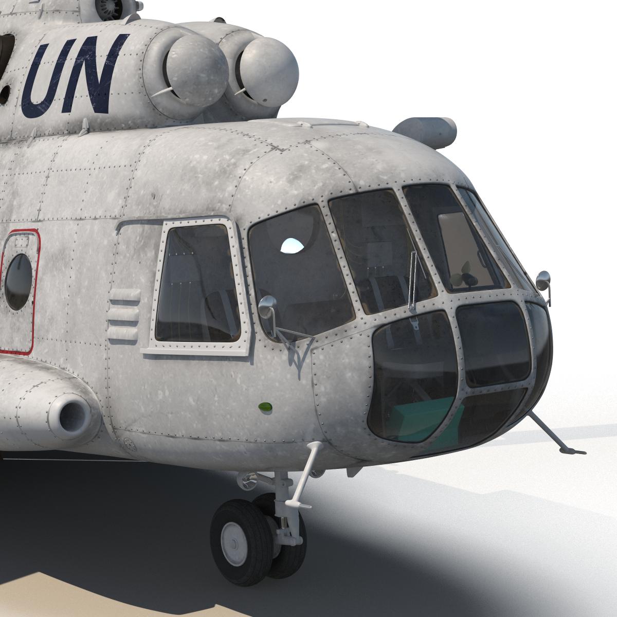 3D Mi 8 Hip United Nations Medium Transport Helicopter