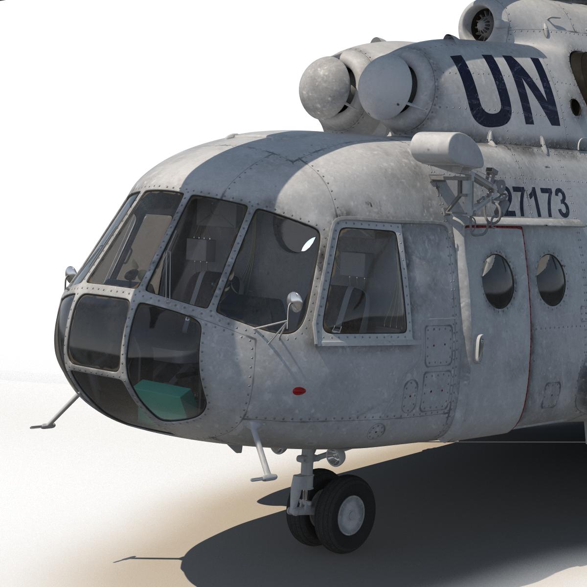 3D Mi 8 Hip United Nations Medium Transport Helicopter