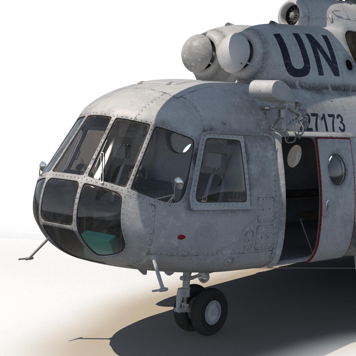 3D Mi 8 Hip United Nations Medium Transport Helicopter