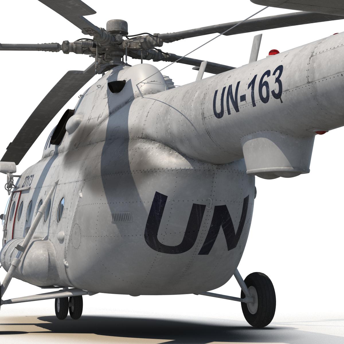 3D Mi 8 Hip United Nations Medium Transport Helicopter