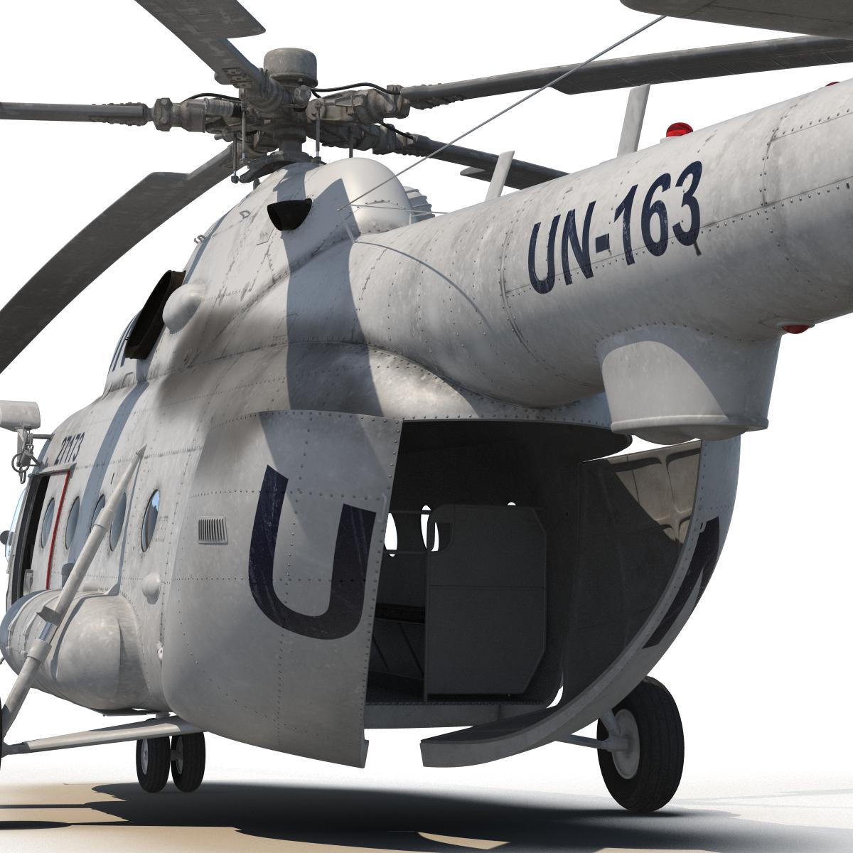 3D Mi 8 Hip United Nations Medium Transport Helicopter