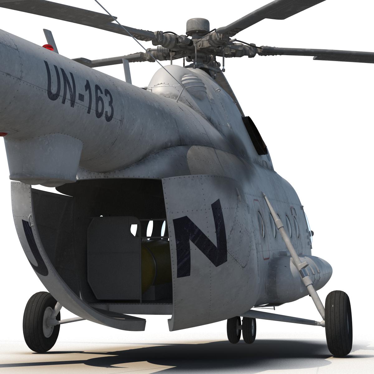 3D Mi 8 Hip United Nations Medium Transport Helicopter