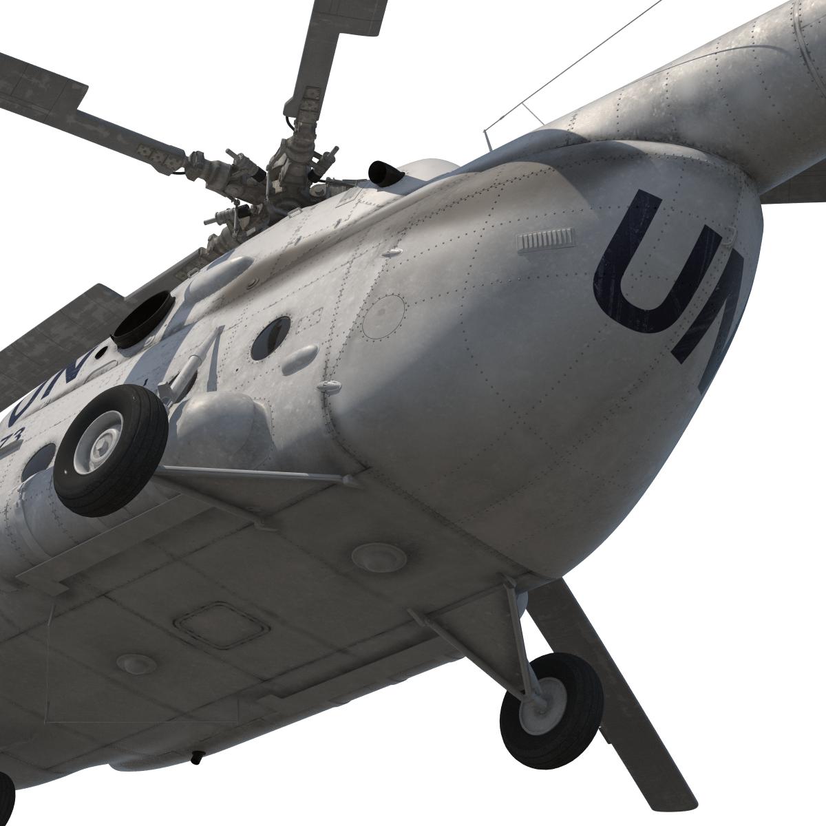 3D Mi 8 Hip United Nations Medium Transport Helicopter