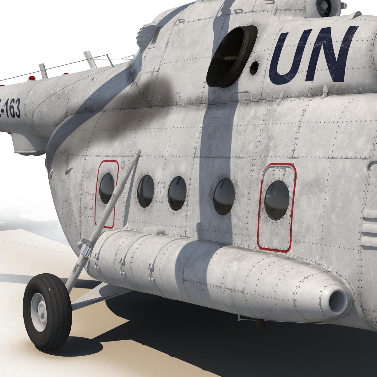 3D Mi 8 Hip United Nations Medium Transport Helicopter