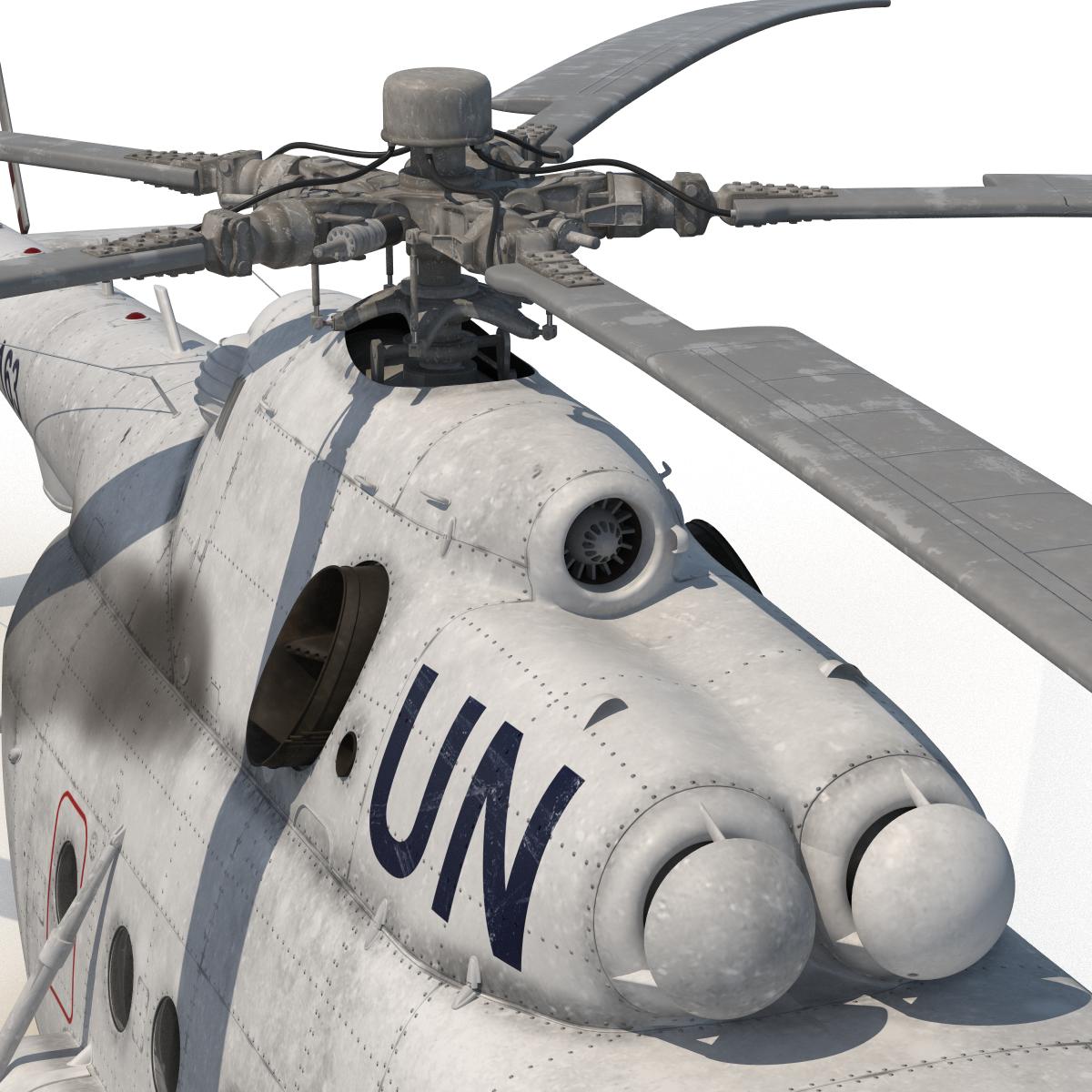 3D Mi 8 Hip United Nations Medium Transport Helicopter