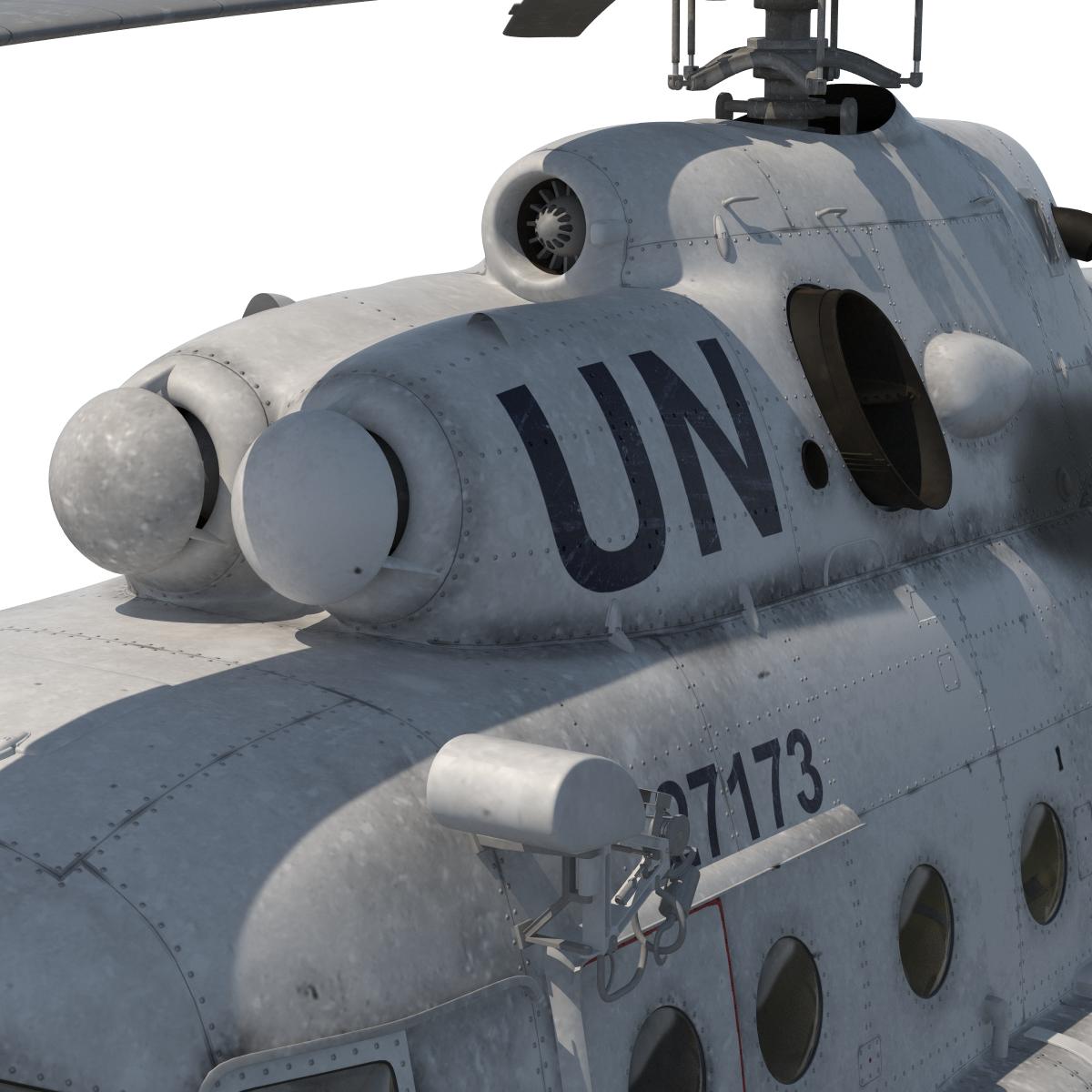 3D Mi 8 Hip United Nations Medium Transport Helicopter