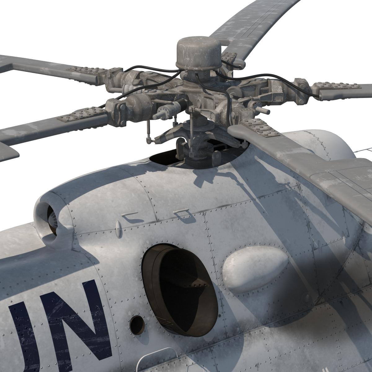 3D Mi 8 Hip United Nations Medium Transport Helicopter